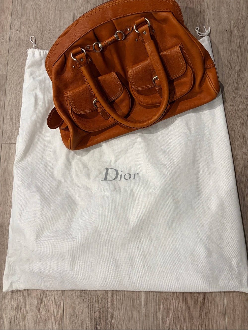 Christian Dior Logo My Dior Large Bag with Double Pockets - Picture 16 of 16
